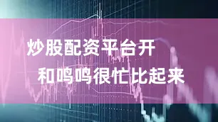 炒股配资平台开        和鸣鸣很忙比起来
